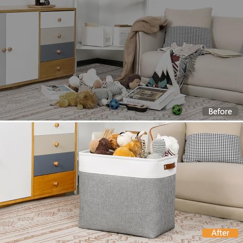 Storage Baskets 17 inch Large Basket for Blanket Living Room (3 Count)