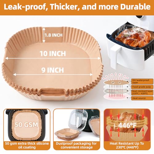 200pcs Thickened Air Fryer Paper Liners XXXL (200 Count)