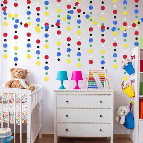 10 Pieces Circle Garland Banner Hanging (10 Foot)