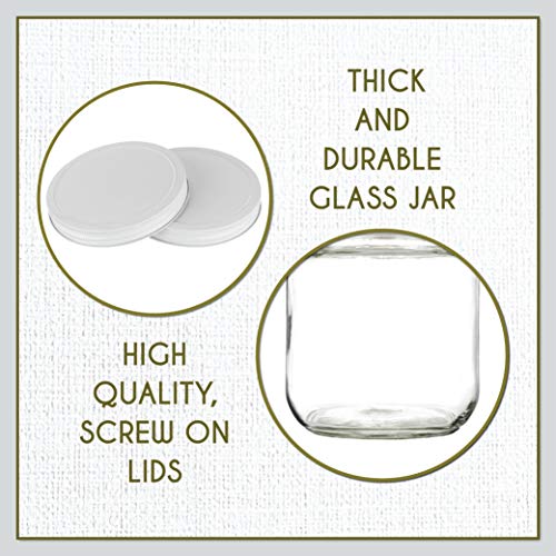 4 Pack 64 oz Mason Jars Wide Mouth (4 Count)