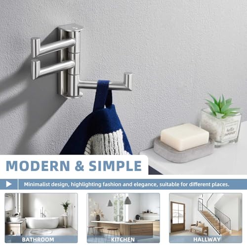 Swivel Towel Hook Brushed Nickel
