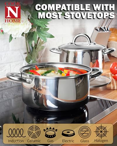 Basics 8 Quart Stainless Steel Stock Pot with Lid