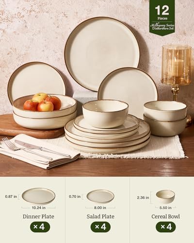Milkyway 12 Piece Stoneware Dinnerware Set