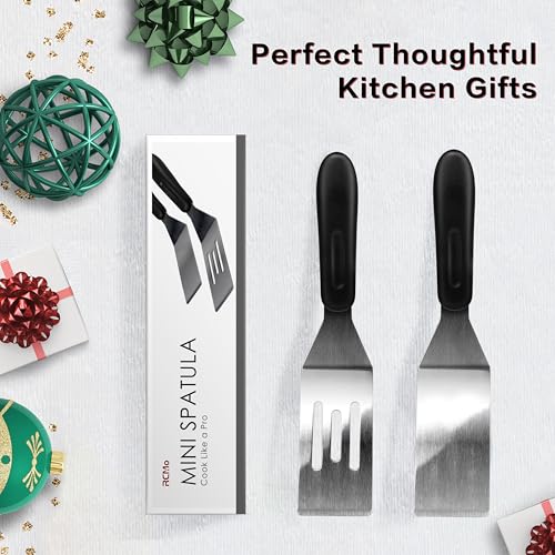 Small Spatula Mini Stainless Steel Serving Metal Spatula Set of 4 (4 Count)