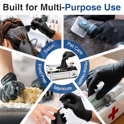 Black Nitrile Gloves (200 Count)