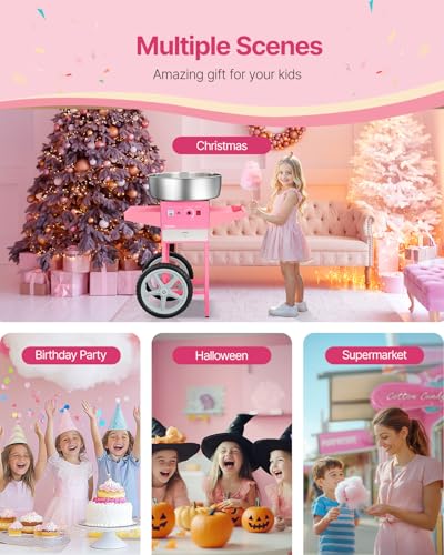 Electric Cotton Candy Machine with Cart
