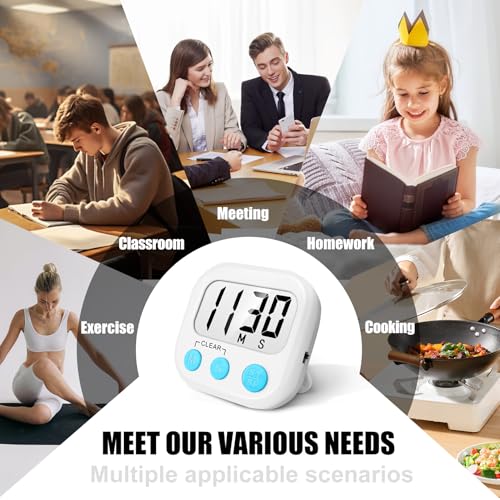 Digital Kitchen Timers for Cooking (12 Count)