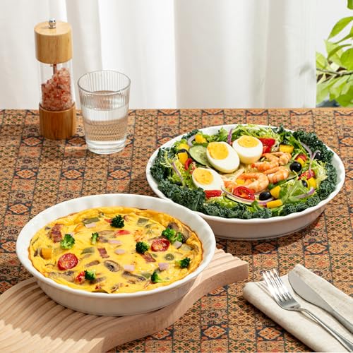 BTaT Ceramic Pie Pan for Baking (2 Count)