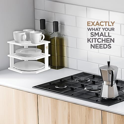 White Plate Organizer for Cabinet