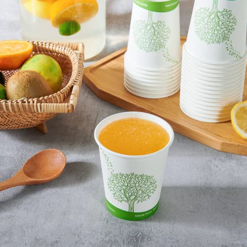 300 Count 8 oz Compostable Paper Cups
