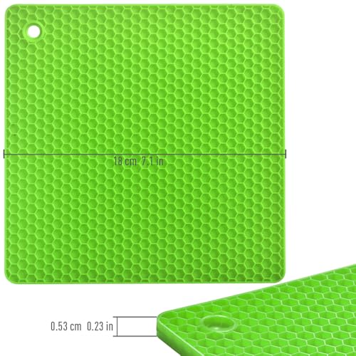 Silicone Square Trivets Mat (6 Count)