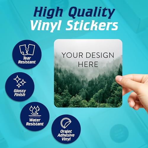 Custom Vinyl Stickers Your Image (100 Count)