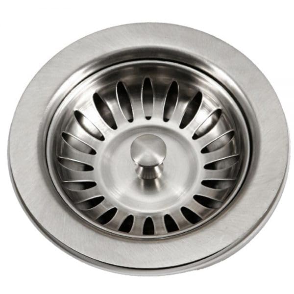 190-9180 - 3-1/2 inch Stainless Steel Kitchen Sink Basket Strainer, Durable Food Catcher Stopper for Metal Kitchen Sink, Ideal for Filtering Waste and Preventing Clogs