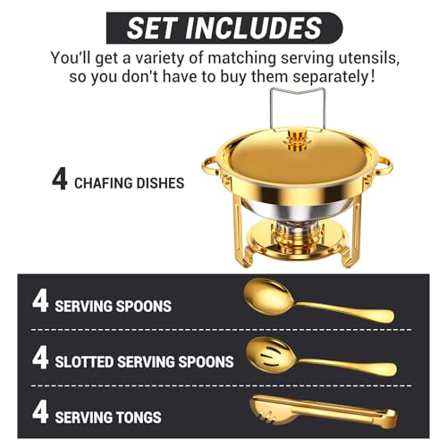Round Chafing Dishes for Buffet 5 Qt