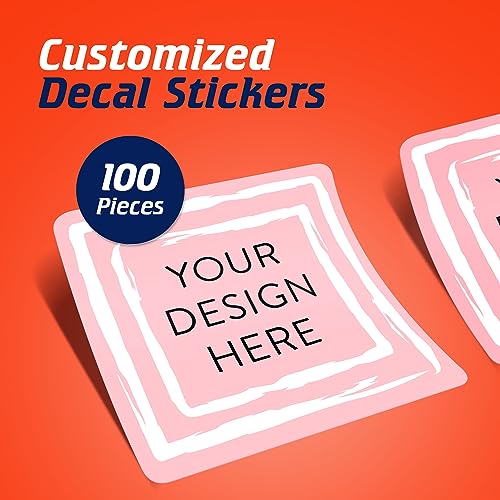 100 Custom Vinyl Stickers (100 Count)