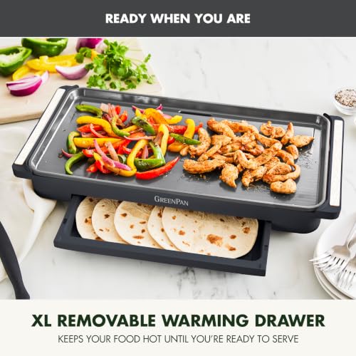 Advanced 10.5”x 20” Electric Griddle with Warming Drawer