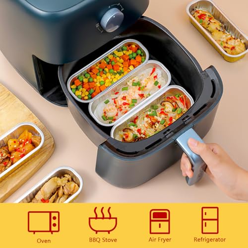 Mini Loaf Pans with Lids 100 Pack (6.8 Fl Oz)