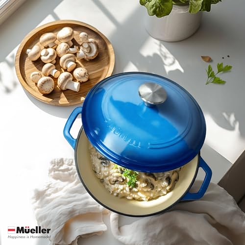 MUELLER HOME 4.5 QT Enameled Cast Iron Dutch Oven