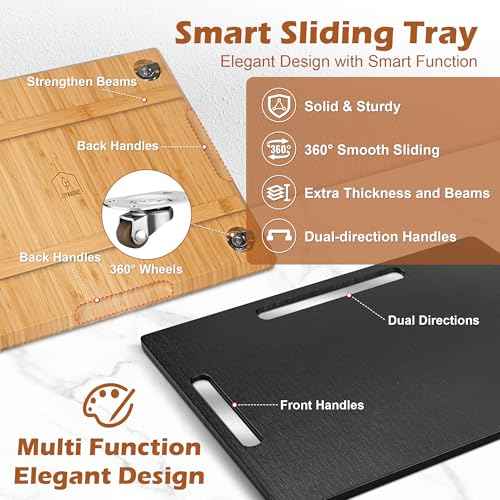 Appliance Slider for Kitchen Appliances 360° Rolling Sliding Tray for Coffee Maker Countertop