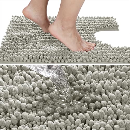 Toilet Rug U Shaped Washable 24x24 Inch