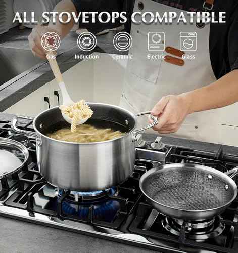 Stainless Steel Saucepan Set 6 Piece (3 Count)