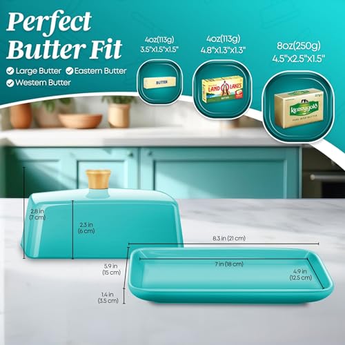 Extra Large Ceramic Butter Dish with Lid