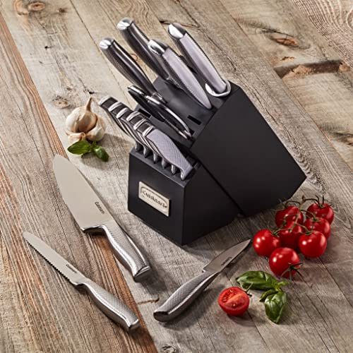 C77SS 15PG 15pc German Stainless Steel Hollow Handle Cutlery Block Set