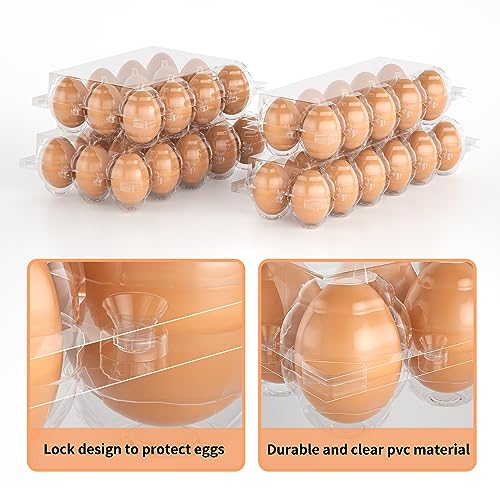 100 Pack Egg Cartons Cheap Bulk 12 Count Plastic Egg Containers 3x4 Grids (100 Count)