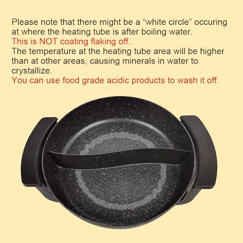 Electric Hot Pot 6L with Divider Hotpot Pot Electric Shabu Shabu Pot 110V 1200W PFOA FREE Non