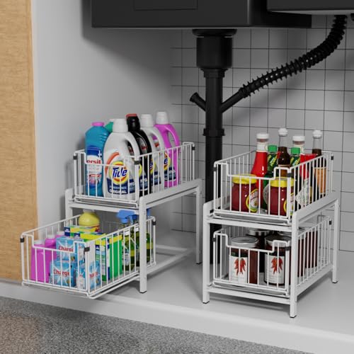 2 Tier Pull Out Cabinet Organizer