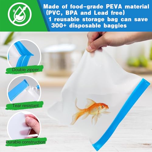 10 Pack Snack Bags Dishwasher Safe (10 Count)