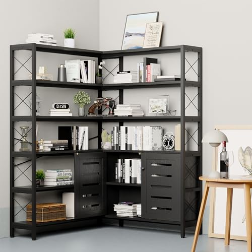 6 Shelf Corner Bookshelf (6 Count)