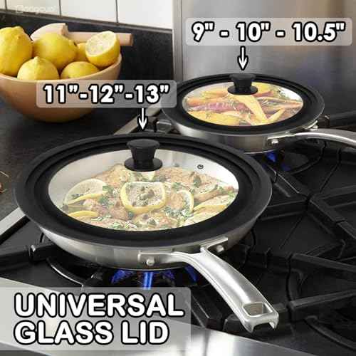 2 Pcs Universal Silicone Pan Lids (2 Count)