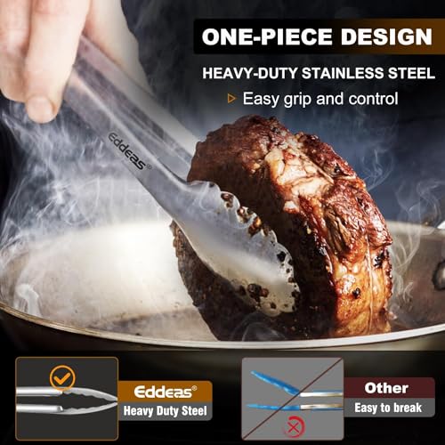 Metal Tongs For Cooking Up To 600°F Kitchen Tongs 2PCS (2 Count)