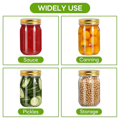 Glass Mason Jars 16 oz (15 Count)