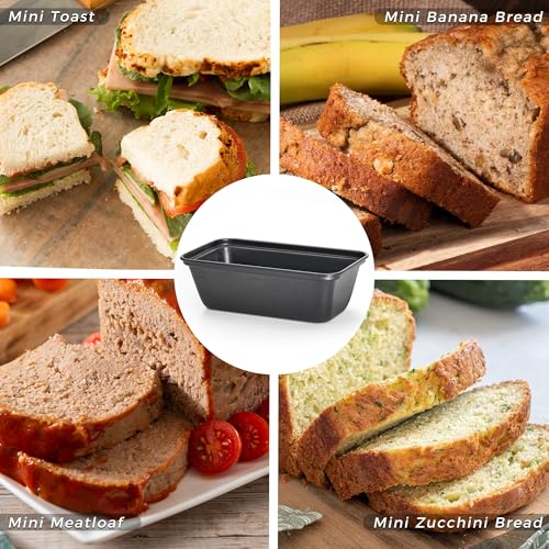 6 Pack Mini Loaf Pan for Baking Bread (6 Count)