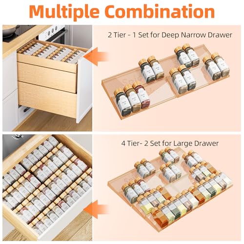 Spice Drawer Organizer (4 Count)