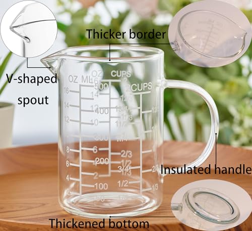 Ackers Mirror Etching Scale Glass Measuring Cup