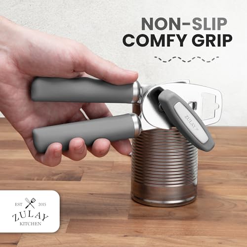 Heavy Duty Stainless Steel Can Opener Manual with Bottle Opener