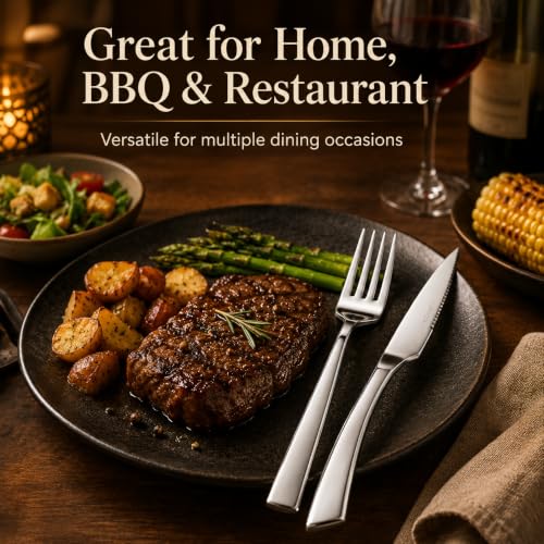 20 Piece Steak Knife and Fork Set for 10