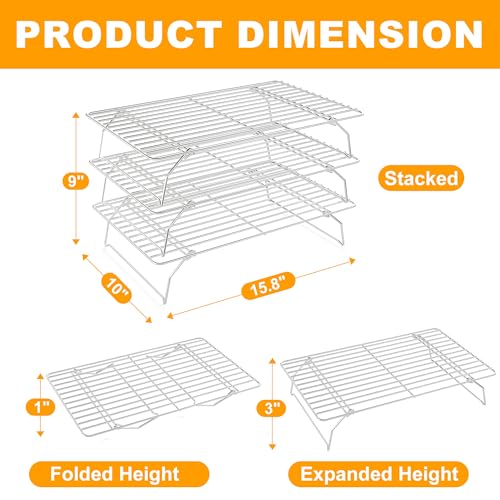 3 Tier Stackable Cooling Rack for Batch Cooling