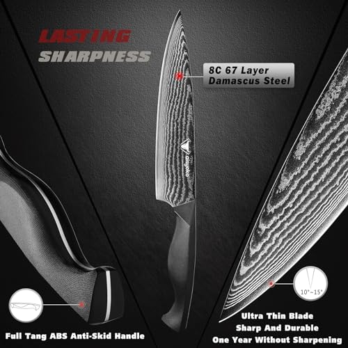 8C Damascus Knife Set