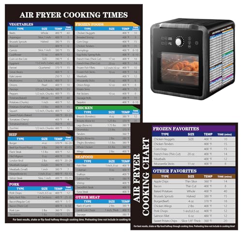 Air Fryer Magnetic Cheat Sheet Cooking Times Chart