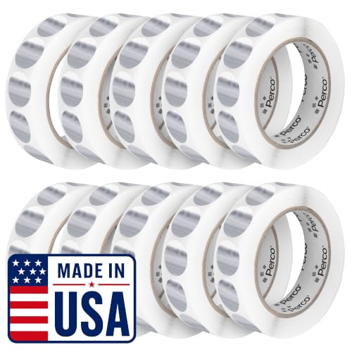 Metallic Silver Perforated Round Circle Dot Sticker 1 (80 Count)