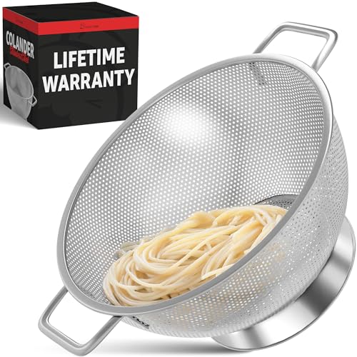 PriorityChef Premium Stainless Steel Colander for Kitchen