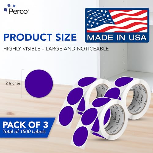 Purple Perforated Round Circle Dot Sticker 2 (3 Count)