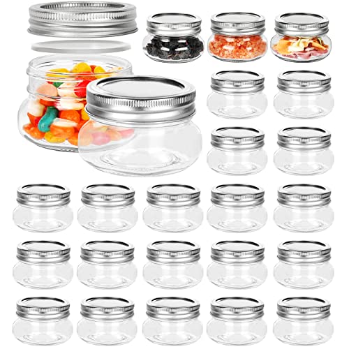 24 Pack 4 oz Glass Mason Jars (24 Count)