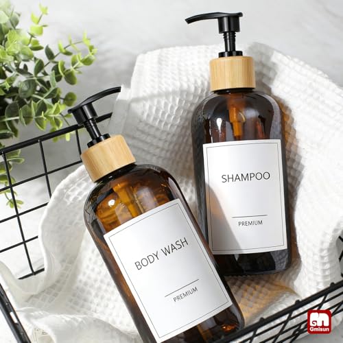 Amber Glass Soap Dispenser (2 Count)