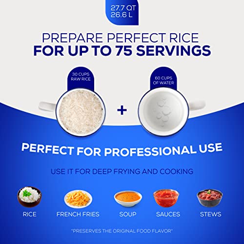 27.7 QT / 26.6 Liter) Caldero Pot with Lid, Extra Large Cast Aluminum Cooking Pot, 75-Cup Rice Pot for Restaurants, Catering, Events & Large-Batch Cooking, Made in Colombia