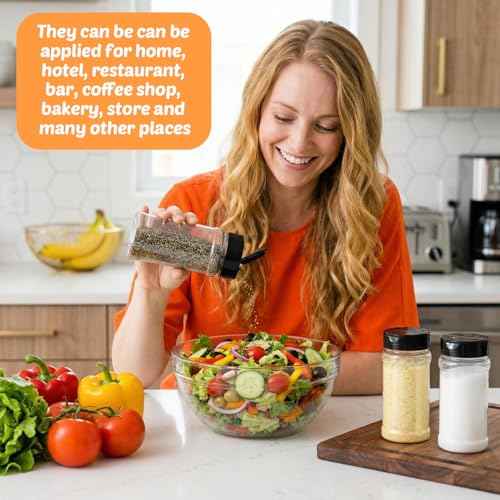 24 Pcs Plastic Spice Jars with Shaker Lids (24 Count)